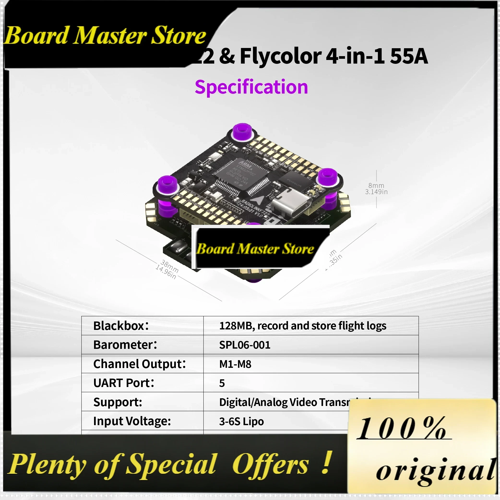 Betaflight Fc F7 - وحدة تحكم طيران BoMaSRadiolink F722 Betaflight